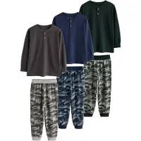 Next - Jongens - Set van 3 pyjama's met lange mouwen - Groen