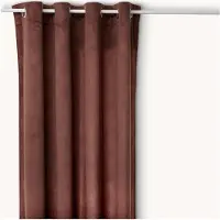Atmosphera gordijn lilou - L260 x B140 cm - bruin - polyester - met ringen