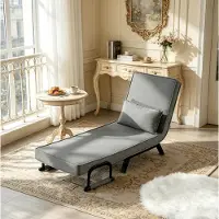 STILVORA Fauteuil 65 X 78 X 75 Cm Verstelbare Rugleuning 5 Standen Met Armleuningen Voor Woonkamer Slaapkamer En Kantoor Grijs Stof Metaal