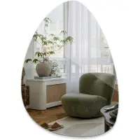 Tulup Organische Spiegel - Wandspiegel Organische Vorm - Decoratieve Organische Spiegel - Spiegel voor Woonkamer in Organische Vorm - Moderne Organische Spiegel - 50x70 cm