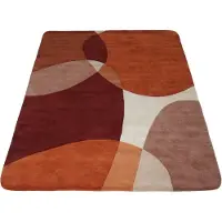 Veer Carpets Vloerkleed abstract /bruin rounded corners 160 x 230 cm