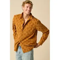 Sissy-Boy Bruin corduroy overhemd met print | Maat: L