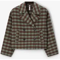 Sissy-Boy Groene ruiten wollen peacoat jas | Maat: L-XL