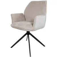 MySons Eetkamerstoel Riva draaibaar 360 - Vibe - Beige 08 - eetkamerstoelen set van 2