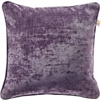 Dutch decor LEWY - kussenhoes 45x45 cm - glansvelours - Mysterioso - paars - met rits - zonder binnenkussen