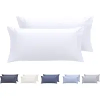 Famanu – Set van 2 kussenslopen van 70 x 40 cm, extra zachte microvezel, hypoallergeen, witte kussenslopen