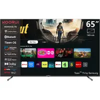 Koorui K65N3UQ-T8, 65 inch, 4K QLED, TIZEN TV, Randloos ontwerp, Dynamisch geluid met Dolby Audio, Top-end metalen afwerking