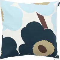 Marimekko Unikko kussensloop 50x50 cm White-blueberry-cold blue-dark brown