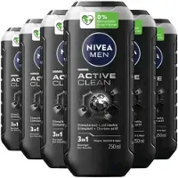 Nivea 6x Shampoo & Douchegel 3in1 Active Clean 250 Ml