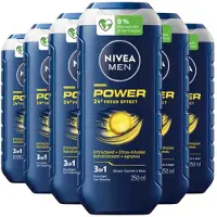 Nivea 6x Shampoo & Douchegel 3in1 Power 250 ml