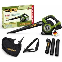 Procraft VB20 accu-bladblazer en -bladzuiger 40 V (2x 20 V) Brushless Solo - zonder accu, zonder oplader