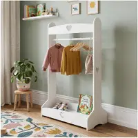 En.casa Kinderrek Haandsvanssad 126x73x43 cm wit []
