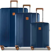 Bric's Ferrara 4 wielen Kofferset 3-delig met uitbreidingsplooi blauw