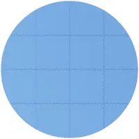 vidaXL Zwembadbodemmat, 16 stuks, Ø 235 cm, rond, EVA-schuim, blauw