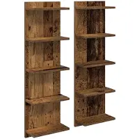 vidaXL Wandplank 2 st Oud hout 30 x 15 x 100 cm Bewerkt hout