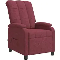 vidaXL Massage Relaxstoel Wijnrood Stof