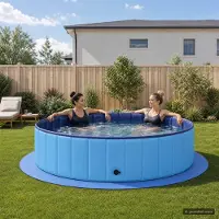 Syfax Zwembad Grondmat 16 st Ø 235 cm Rond EVA Schuim Blauw