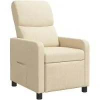 vidaXL Recliner Crèmekleurig Polyester