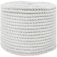vidaXL Katoenen Touw 10 mm 25 m Wit 100% katoen