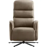 Pronto Wonen Relaxfauteuil Volgere - Bruin - Microleder - 5-teens voet -