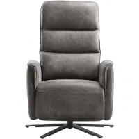 Pronto Wonen Relaxfauteuil Volgere - Grijs - Microleder - 5-teens voet -