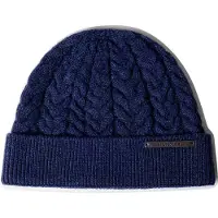 Hackett Heren Gemarineerde kabelmuts (OSFA), Casual, Wol, Marineblauw HM0400143