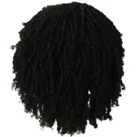 Typecat Africa Hollow Dirty Braided Wig Chemische Vezel Kort Krullend Haar Dirty Braided Wig Vrouwen Zwarte Dreadlock Pruiken voor Vrouwen