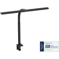 Digitus DA-90492 LED-bureaulamp, LED-bureaulamp met klemvoet, LED-tafellamp, Tafellamp LED, SMD LED 16 W Energielabel: D (A - G) Zwart
