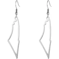 Torribaly Een zilveren Palestina kaart hanger oorbellen vrouwen land geografie hanger oorbellen roestvrij staal sieraden