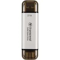 Transcend ESD310S 2 TB Externe SSD harde schijf USB-A 3.2 Gen 2, USB-C Zilver TS2TESD310S