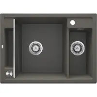 Deante Magnetische granieten spoelbak met 1,5 kom