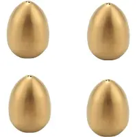 ISTOVO 4X Stainless Steel Cruet Bottles Season Salt Shaker Cans Pepper Shakers Condiment Box Cooking Seasoning Bottle BBQ Gold