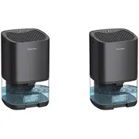 Jojomino 2X Dehumidifier and Air Purifier 2 in 1 for Home for Room for Kitchen, Mute Moisture Absorbers Air Dryer Black EU Plug