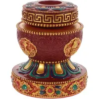 ABOOFAN Biddende Wieltjes Resin Houder Stabilen Basis Tibetan Decoratie