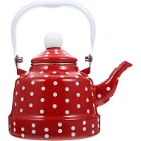 ABOOFAN 3St Vintage Rood Emaille Theepot Met Roestvrijstalen Filter Voor Thuis