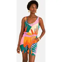 Love & roses Jumpsuit crème / donkergroen / oranje / rosa