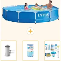 Intex Framezwembad, rond - 366x76 cm - 4-delig, model S22469