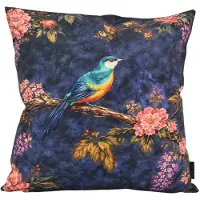 NOVÉE Sierkussen midnight blossom birds #1 | 45x45 cm | katoen/polyester