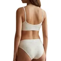 Lacoste Dames Logo Katoenen Stretch Slips (Wit)