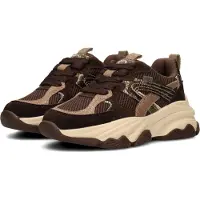 POSH by Poelman Sneakers 'Gigi' bruin / goud