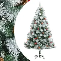 Prolenta Maison Exclusive - Kunstkerstboom, inklapbaar, met kegeltjes en bessen, 240 cm