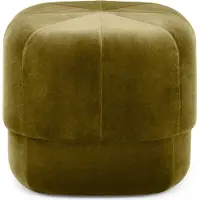 Normann Copenhagen Circus poef Velours mosgroen, klein