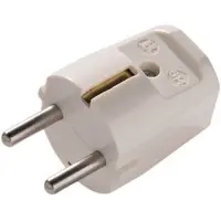 Kaiser Martin Witte 3-polige geaarde stekker - IP20 - Thermohardend materiaal - 614/WS [10 stuks]