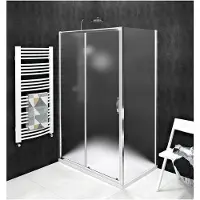 Gelco Sigma Simply Rechthoekige douchecabine 120x80cm links/rechts-uitvoering, glas met Brick-patroon