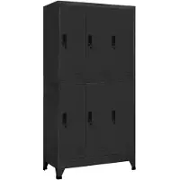 vidaXL Lockerkast 90x45x180 cm staal antracietkleurig