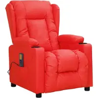 vidaXL Massagestoel kunstleer rood
