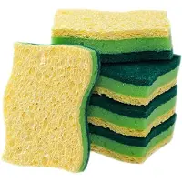 Jojomino Niet-krassende cellulose huishoudsponzen voor de keuken, afwasspons 5 verpakkingen, multifunctionele afwasspons voor