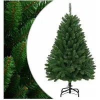 vidaXL Kunstkerstboom met scharnieren met standaard 120 cm groen