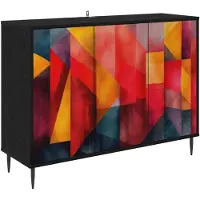 vidaXL Dressoir HEESCH Zwart eiken 102 x 33 x 76 cm Bewerkt hout