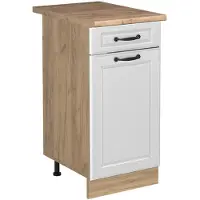 Vicco Keukenonderkast R-Line, Wit landelijk/Goudkleurig Eiken, 40 cm goudkleurig eiken werkblad